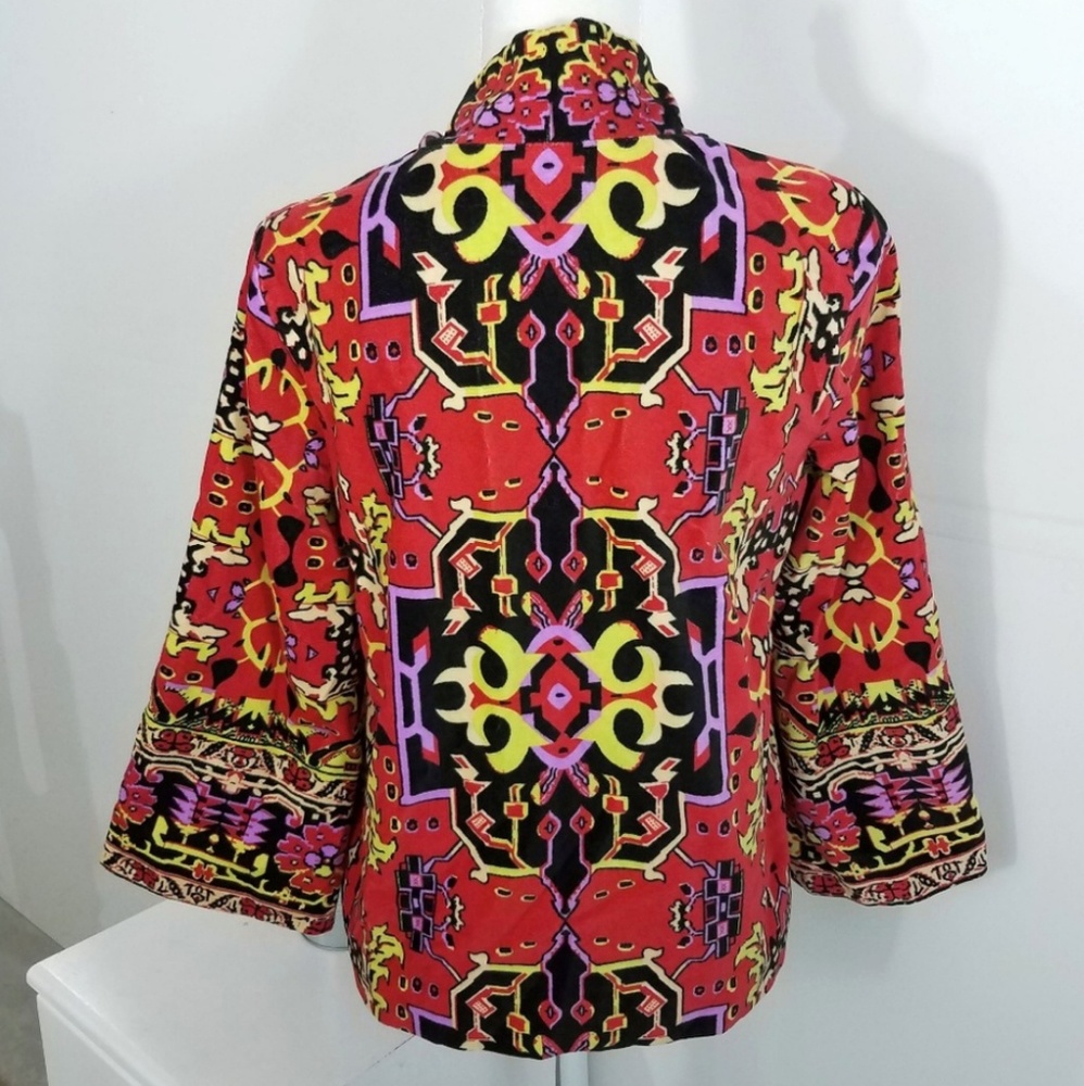 Soft Surroundings Vera Velvet Open Front Jacket - Picture 4 of 7